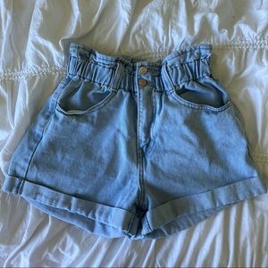 Forever 21 Paperbag Denim Jean Shorts